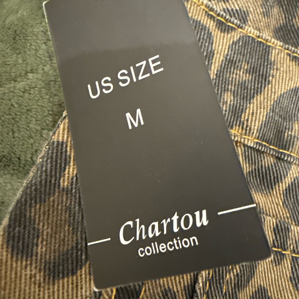 Chartou medium barrel cheetah pants